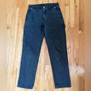 Abercrombie Men’s 90’s loose workwear pants washed black 28x32